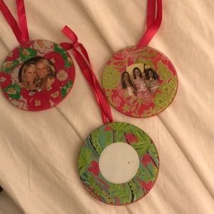 Three new Lilly Pulitzer picture frame ornaments